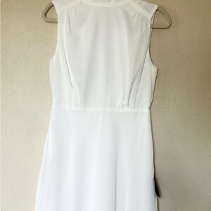 Lulu’s White Sleeveless Mock Neck Dress
